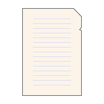 Illustration of Lined Sheet of Paper vector