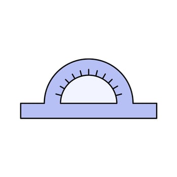 Stationery Ruler Semicircle Illustration vector