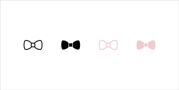 simple ribbon , bow icon set illustration vector