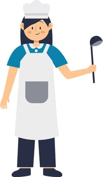 Illustration of Woman Profession with Cartoon Design. vector