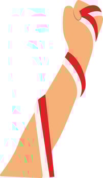 Hands Holding Indonesian Flag with Cartoon Design vector