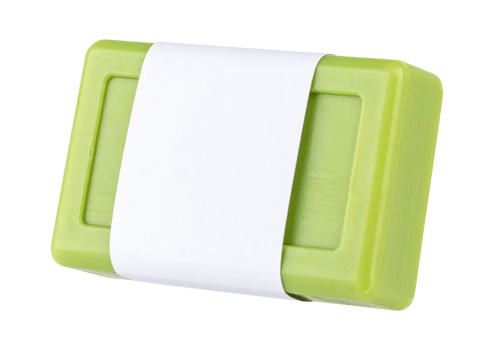 Handmade white soap with blank label png