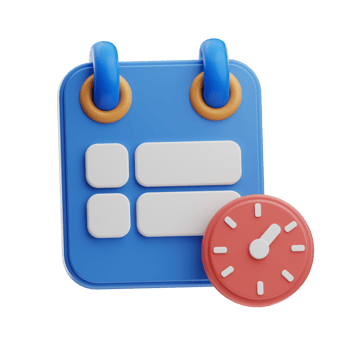 Calendar with Clock Icon png