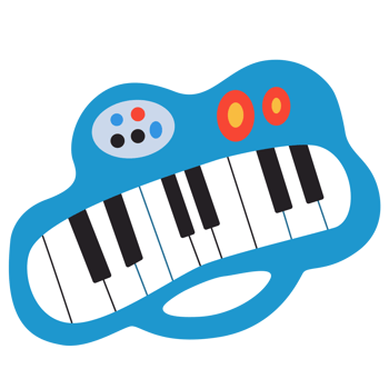 2D Cute Music Keyboard for Kids png