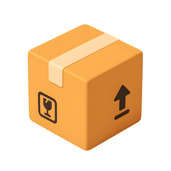 Package box with shipping symbols png