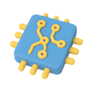 Microchip with Circuit Lines for Technology Concept png