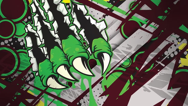 Monster Claw Rip Grunge Racing Background vector