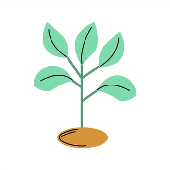 Green Tree Shoots Illustration vector