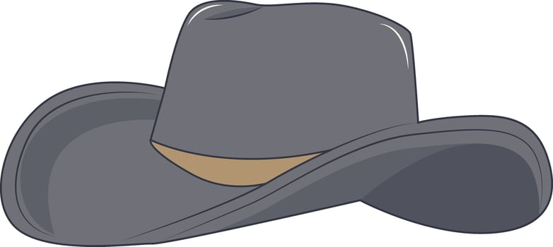 Cowboy Hat Element in Cartoon Style vector