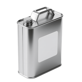 A metal can with a blank label isolated on transparent background png