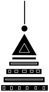 A pyramid with a triangle on top of it png