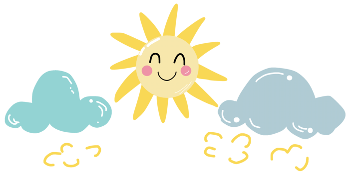 Sun and clouds clipart png