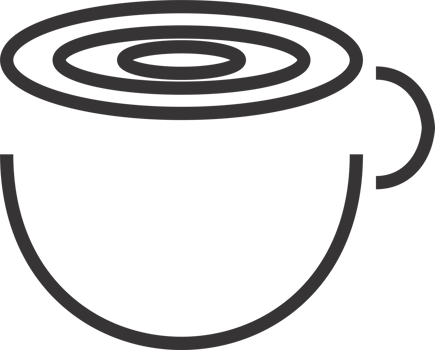 A cup of coffee line art black color png
