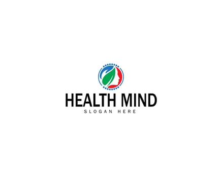 Healthy mind logo design, creative logo design inspirations template simple vector