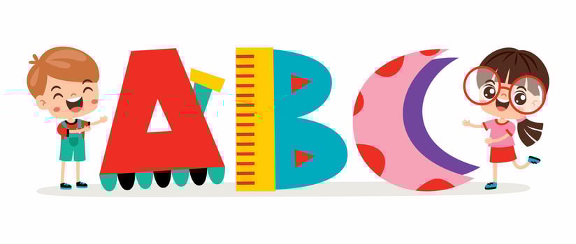 Kidsl With ABC Letter vector