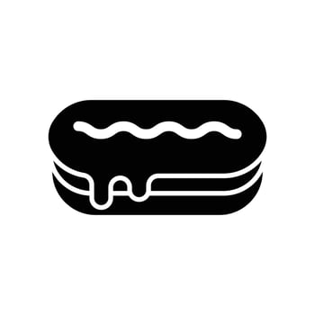 Cream Filled Eclair vector