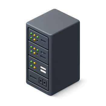 Server tower computer hardware for data storage and processing png