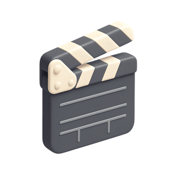 Clapperboard for film production png