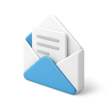Envelope with letter inside for communication png