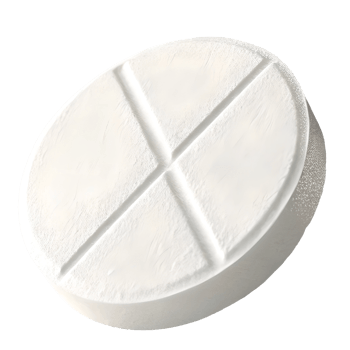 White Pill with Score Lines on a Medication, Healthcare, Pharmaceutical, and Treatment Concept Transparent Background png