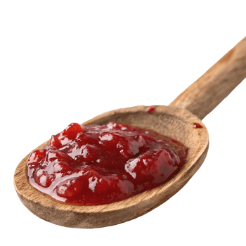 Spoonful of Sweetness Close up of Homemade Red Jam on Wooden Spoon, Culinary Delight, Gourmet Food, Preserved Fruit Transparent Background png