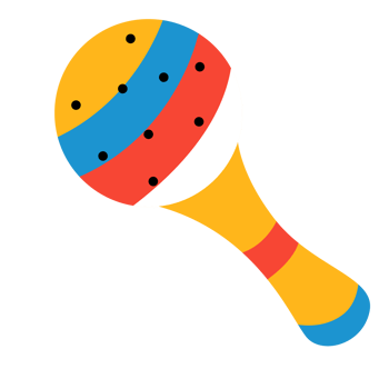 2D Colorful Maracas for Kids png