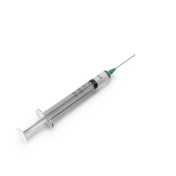 Medical Syringe, Closeup View of Injection Device , 3d render, transparent background png