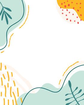 Memphis abstract organic shapes background png