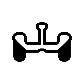 Outline Icon of a Two Wheeled Self Balancing Electric Scooter vector