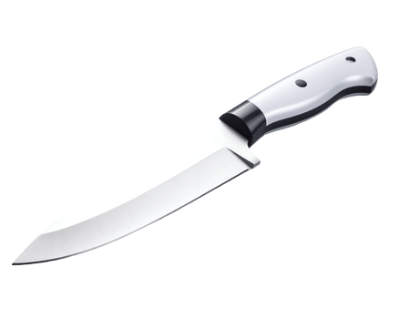 A sleek and functional kitchen tool, featuring a polished blade and comfortable grip, ready for use. png