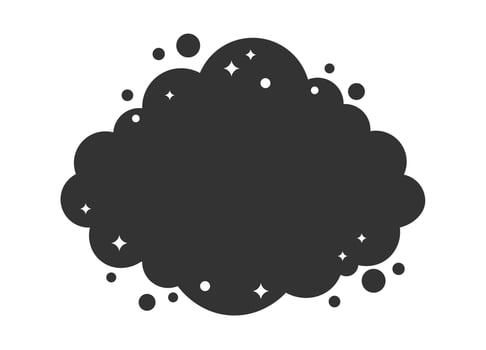 Simple soap foam silhouette vector