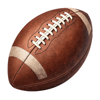 Classic Brown American Football with Crisp White Laces png