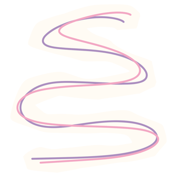 a pink and purple line drawing of a letter s png