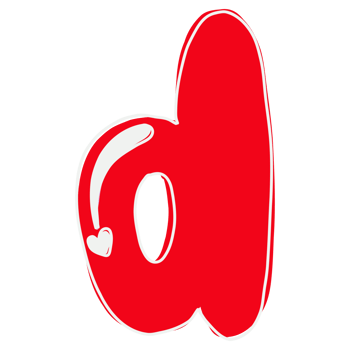Letter b with love png