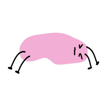 a pink pig lying on its side with its eyes closed png
