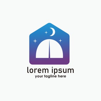 tent camp logo design , adventure logos, forest design illustration vector