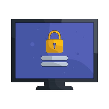 Desktop Computer Security vector