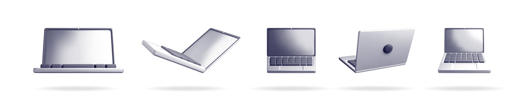 Different designs of laptops vector