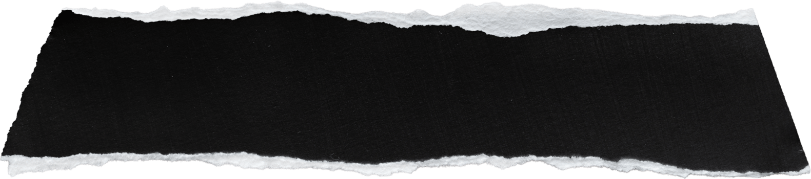 Ripped Paper Strip in Black and White Style png