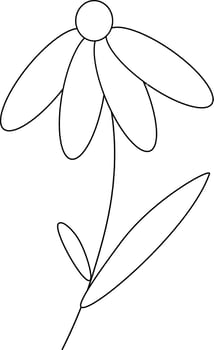 Flower isolated. graphic line illustration. Perfect for cards, decorations, stickers, logo, menu, various designs. design for fashion graphics, textile prints, fabrics, wallpapers. vector