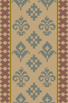 Sunny Cozy Pixel Garden vector