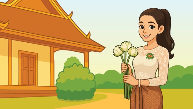 Happy Pchum Ben Day, Pchum Ben Day vector