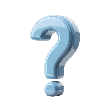 Shiny blue question mark stands out against transparency background, symbolizing curiosity and inquiry. glossy finish adds modern touch, making it ideal for educational or informational content png