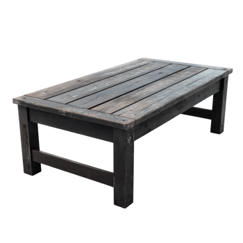 Rustic wooden table with weathered finish, showcasing sturdy design and natural texture, perfect for adding vintage touch to any space png