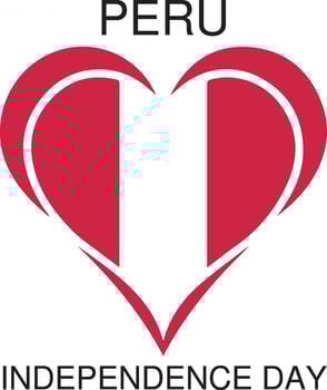 Peru Independence Day design vector