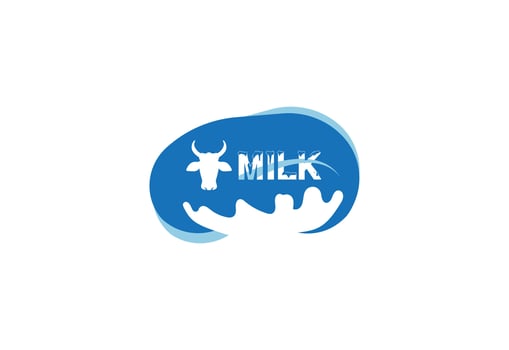 Fresh Splash Cow Milk logo design, design Template vector