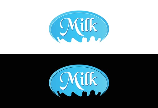 Fresh Splash Cow Milk logo Concept, illustration vector
