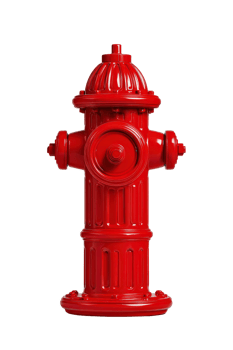 Bright Red Fire Hydrant with Classic Design for Urban Settings png