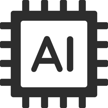 artificial intelligence design black simple png