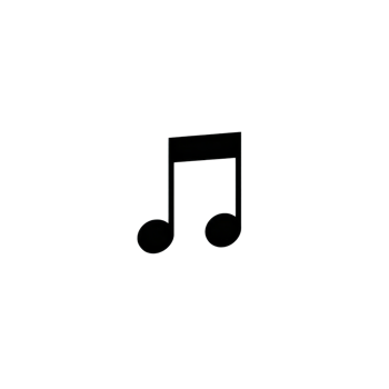 Black musical note icon on transparent background, symbolizing music and sound. simple design is ideal for use in digital media, apps, and educational materials png